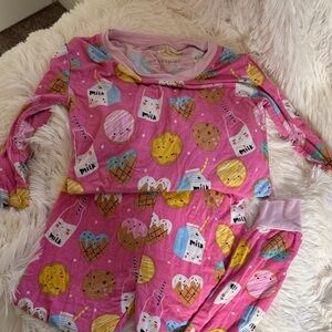 Little Sleepies Pink Snack-Print Pajama Set